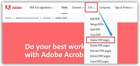 how to delete a page adobe acrobat